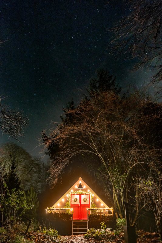 a-frame under the stars